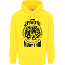 Muay Thai Fighter Warrior MMA Martial Arts Childrens Kids Hoodie Yellow