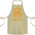 Muay Thai Fighter Warrior MMA Martial Arts Cotton Apron 100% Organic Khaki