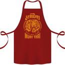 Muay Thai Fighter Warrior MMA Martial Arts Cotton Apron 100% Organic Maroon