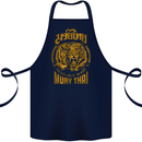 Muay Thai Fighter Warrior MMA Martial Arts Cotton Apron 100% Organic Navy Blue