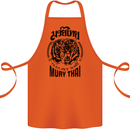 Muay Thai Fighter Warrior MMA Martial Arts Cotton Apron 100% Organic Orange