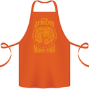 Muay Thai Fighter Warrior MMA Martial Arts Cotton Apron 100% Organic Orange