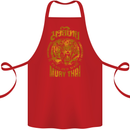 Muay Thai Fighter Warrior MMA Martial Arts Cotton Apron 100% Organic Red
