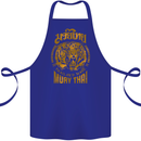 Muay Thai Fighter Warrior MMA Martial Arts Cotton Apron 100% Organic Royal Blue