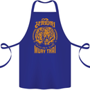 Muay Thai Fighter Warrior MMA Martial Arts Cotton Apron 100% Organic Royal Blue