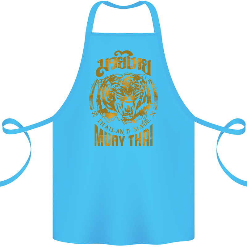 Muay Thai Fighter Warrior MMA Martial Arts Cotton Apron 100% Organic Turquoise