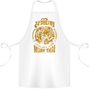 Muay Thai Fighter Warrior MMA Martial Arts Cotton Apron 100% Organic White