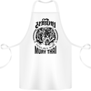 Muay Thai Fighter Warrior MMA Martial Arts Cotton Apron 100% Organic White