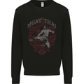 Muay Thai Fighter Warrior MMA Martial Arts Kids Sweatshirt Jumper Black