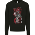 Muay Thai Fighter Warrior MMA Martial Arts Kids Sweatshirt Jumper Black
