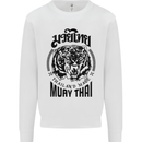 Muay Thai Fighter Warrior MMA Martial Arts Kids Sweatshirt Jumper White