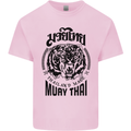 Muay Thai Fighter Warrior MMA Martial Arts Kids T-Shirt Childrens Light Pink