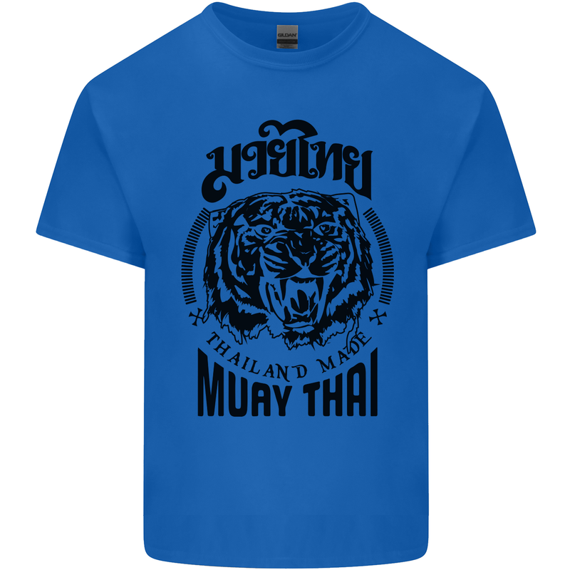 Muay Thai Fighter Warrior MMA Martial Arts Kids T-Shirt Childrens Royal Blue