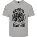 Muay Thai Fighter Warrior MMA Martial Arts Kids T-Shirt Childrens Sports Grey