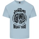 Muay Thai Fighter Warrior MMA Martial Arts Mens Cotton T-Shirt Tee Top Light Blue
