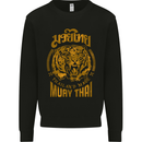 Muay Thai Fighter Warrior MMA Martial Arts Mens Sweatshirt Jumper Black