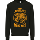 Muay Thai Fighter Warrior MMA Martial Arts Mens Sweatshirt Jumper Black