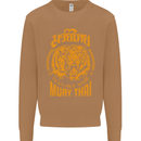 Muay Thai Fighter Warrior MMA Martial Arts Mens Sweatshirt Jumper Caramel Latte