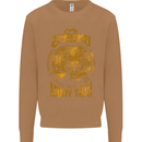 Muay Thai Fighter Warrior MMA Martial Arts Mens Sweatshirt Jumper Caramel Latte