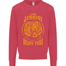 Muay Thai Fighter Warrior MMA Martial Arts Mens Sweatshirt Jumper Heliconia