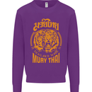 Muay Thai Fighter Warrior MMA Martial Arts Mens Sweatshirt Jumper Purple