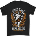 Muay Thai Fighter Warrior MMA Martial Arts Mens T-Shirt Cotton Gildan Black