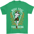 Muay Thai Fighter Warrior MMA Martial Arts Mens T-Shirt Cotton Gildan Irish Green