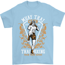 Muay Thai Fighter Warrior MMA Martial Arts Mens T-Shirt Cotton Gildan Light Blue