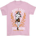 Muay Thai Fighter Warrior MMA Martial Arts Mens T-Shirt Cotton Gildan Light Pink