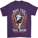 Muay Thai Fighter Warrior MMA Martial Arts Mens T-Shirt Cotton Gildan Purple
