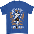 Muay Thai Fighter Warrior MMA Martial Arts Mens T-Shirt Cotton Gildan Royal Blue