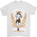 Muay Thai Fighter Warrior MMA Martial Arts Mens T-Shirt Cotton Gildan White