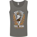 Muay Thai Fighter Warrior MMA Martial Arts Mens Vest Tank Top Charcoal