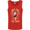 Muay Thai Fighter Warrior MMA Martial Arts Mens Vest Tank Top Red