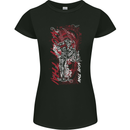 Muay Thai Fighter Warrior MMA Martial Arts Womens Petite Cut T-Shirt Black