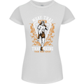 Muay Thai Fighter Warrior MMA Martial Arts Womens Petite Cut T-Shirt White