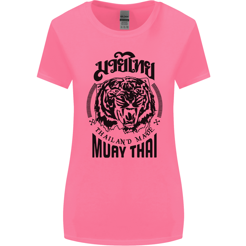 Muay Thai Fighter Warrior MMA Martial Arts Womens Wider Cut T-Shirt Azalea
