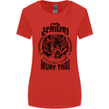 Muay Thai Fighter Warrior MMA Martial Arts Womens Wider Cut T-Shirt Red