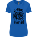 Muay Thai Fighter Warrior MMA Martial Arts Womens Wider Cut T-Shirt Royal Blue