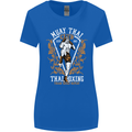 Muay Thai Fighter Warrior MMA Martial Arts Womens Wider Cut T-Shirt Royal Blue