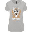 Muay Thai Fighter Warrior MMA Martial Arts Womens Wider Cut T-Shirt Sports Grey
