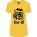 Muay Thai Fighter Warrior MMA Martial Arts Womens Wider Cut T-Shirt Yellow