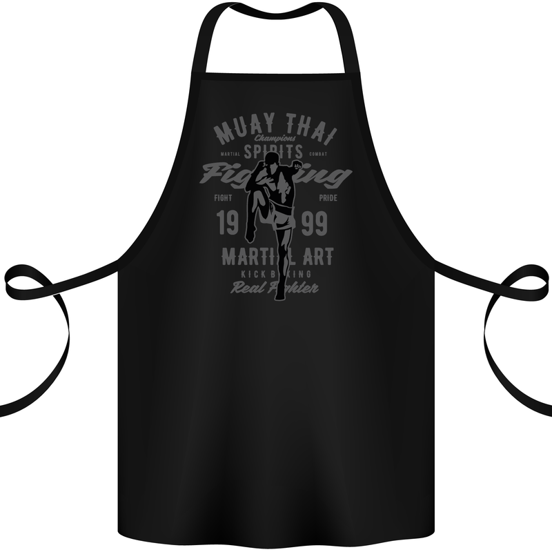 Muay Thai Fighting MMA Martial Arts Gym Cotton Apron 100% Organic Black