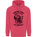 Muay Thai Full Contact Martial Arts MMA Childrens Kids Hoodie Heliconia