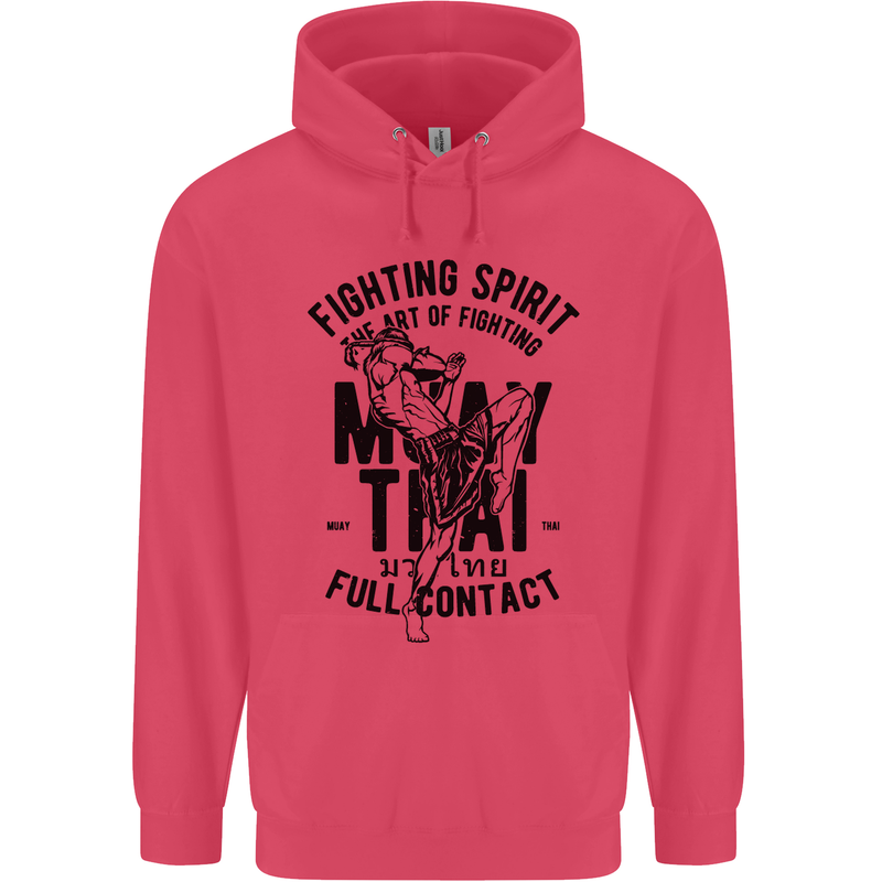 Muay Thai Full Contact Martial Arts MMA Childrens Kids Hoodie Heliconia
