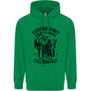 Muay Thai Full Contact Martial Arts MMA Childrens Kids Hoodie Irish Green