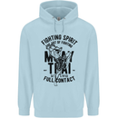 Muay Thai Full Contact Martial Arts MMA Childrens Kids Hoodie Light Blue