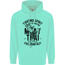 Muay Thai Full Contact Martial Arts MMA Childrens Kids Hoodie Peppermint