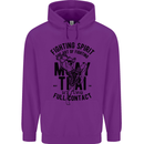 Muay Thai Full Contact Martial Arts MMA Childrens Kids Hoodie Purple