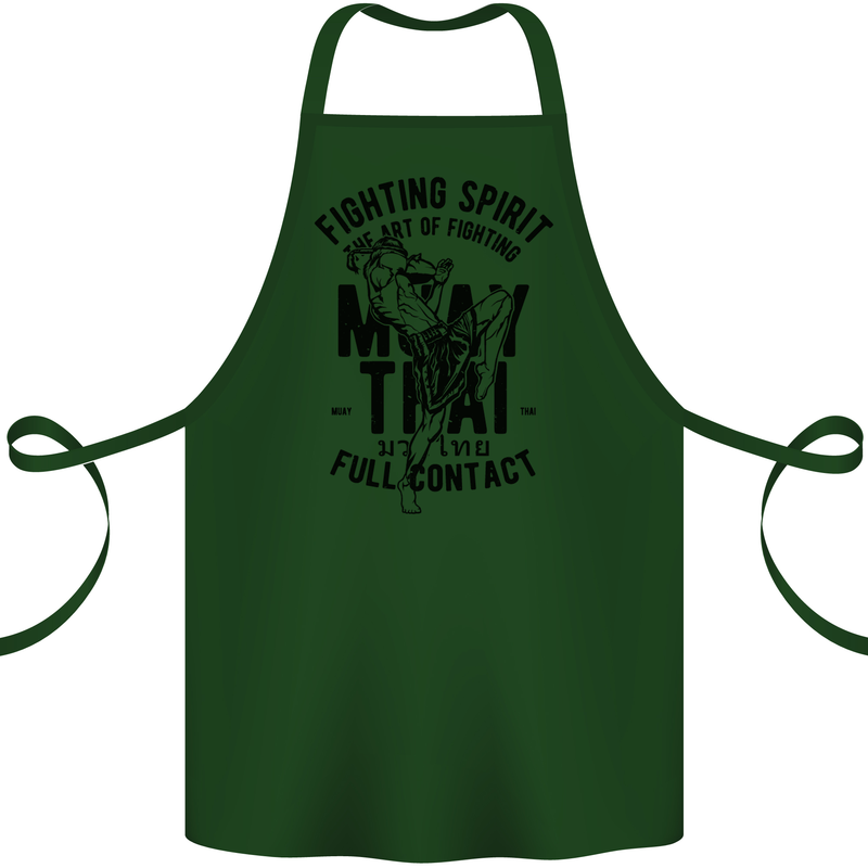 Muay Thai Full Contact Martial Arts MMA Cotton Apron 100% Organic Forest Green